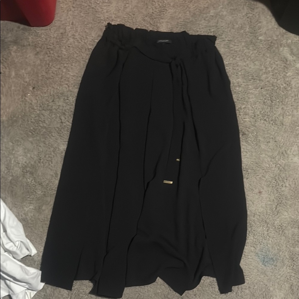 Marc New York Black Midi A-Line Capris with Tie Front